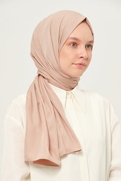 Madame Polo Plain Twil Shawl Beige Non-Slip Wrinkle-Free Fabric