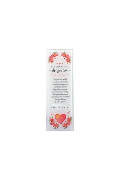 OEM Glass decorative accessory with motivational messages about love, M4, 6x18cm