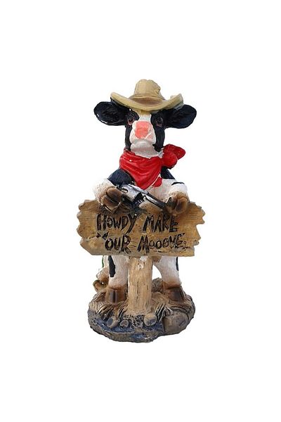 OEM Ceramic Decorative Figurine Representing a Cow, 13 cm