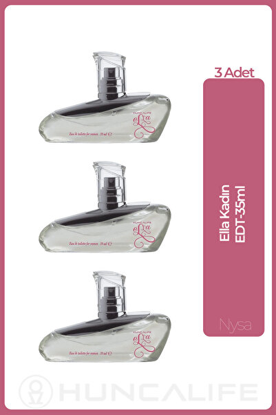 Huncalife Ella Edt 35 ml Kadın Parfümü - 3 Adet