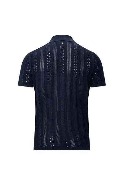 Hatemoğlu Navy Blue Regular Fit Collar Shirt T-Shirt