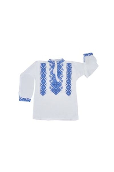 OEM Cămașă bărbătească tip Ie, model tradițional, broderie bleumarin-albastru, mânecă lungă, bumbac, mărimea 3XL