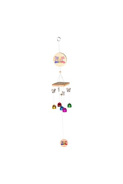OEM Wooden Ornament with Five Wind Bells Inspired by Transylvania, 9x70 cm Multicolor