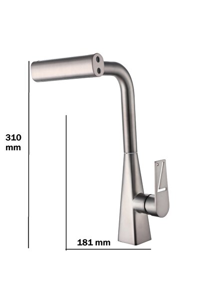 FLEKO Lora Plus Inox Spiral Kitchen Faucet