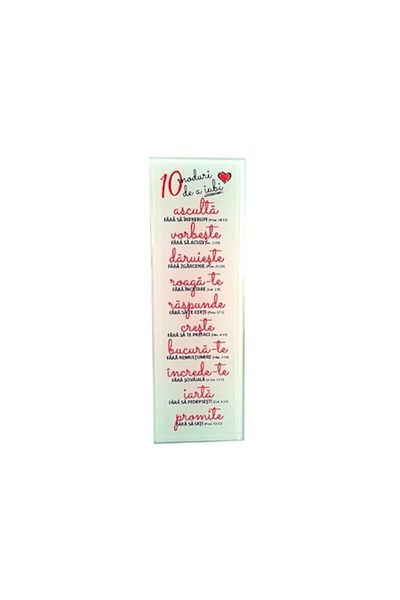 OEM Aplicație din sticlă cu mesaje motivaționale, M3, 6x18cm