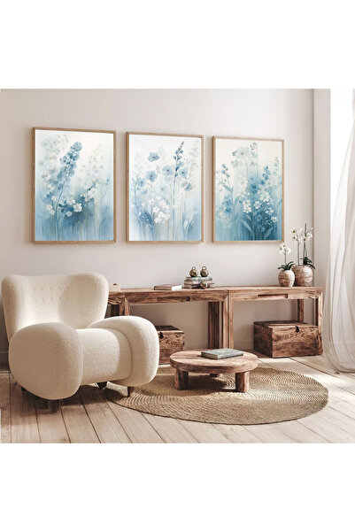 Dekorsiahome Комплект за рисуване на хол/кухня с дървена рамка от 3 части SET...