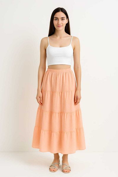 Maison La Femme Women's Skirt Muslin Long Skirt