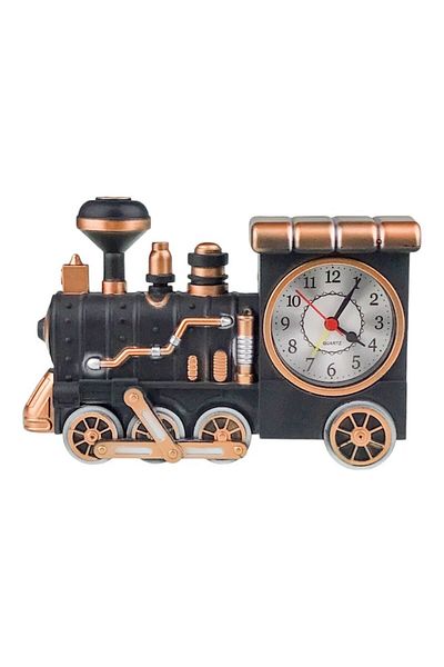 OEM Table clock made from plastic, locomotive shape, 22x15 cm, multicolor