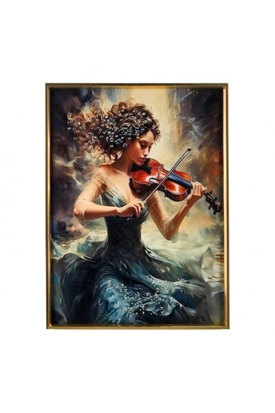 OEM Tablou din plastic cu cristale si rama zincata, 30x40 cm multicolor