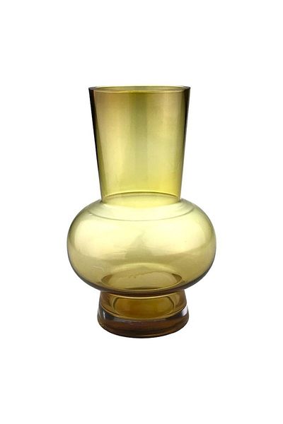 OEM Vaza din sticla, 16x28 cm, chihlimbar