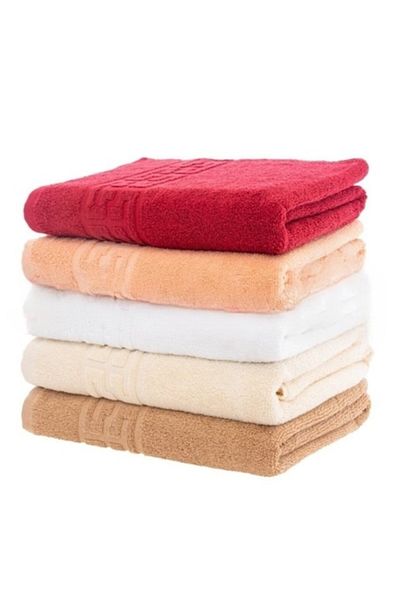 OEM Set 5 Hand Towels, Cotton, Greek Border, 500g/m², 30x50cm, Multicolor