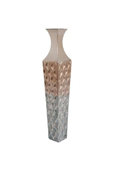inart Decoratiune Vaza Cream Green din Metal, 14x14x78cm