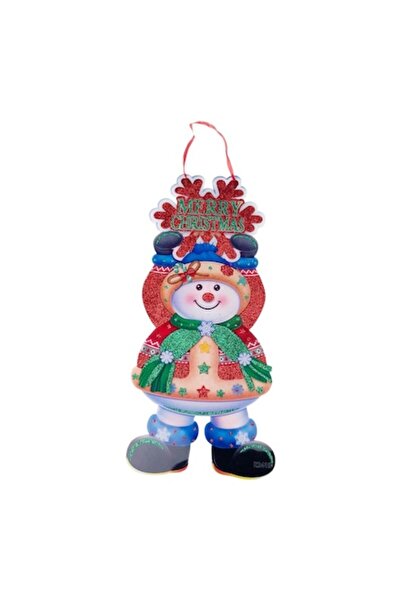 OEM Aplică decorativă LED cu textul „Crăciun fericit”, 18x43 cm, multicoloră