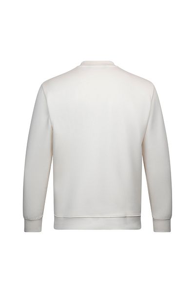 Hatemoğlu White Regular Fit Crew Neck Sweatshirt