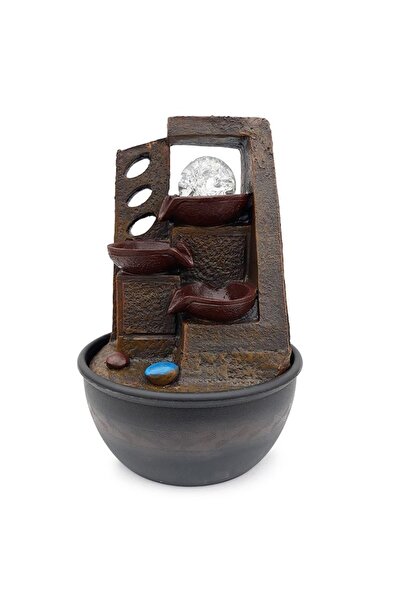 OEM Electric Fountain with Resin Jugs and LED Ball, 19x27 cm