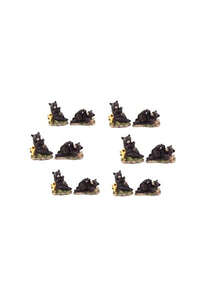 OEM Set 12 Decorative Resin Bear, 5x6cm, Multicolor