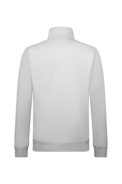 Hatemoğlu Gray Regular Fit Zippered Half Turtleneck Cotton Sweatshirt