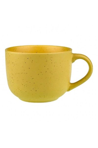 OEM Cană ceramică cu mâner, interior galben, 11x9 cm