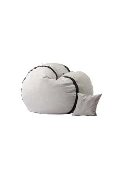 Pufrelax Matusalem Armchair Set With Cushion, Textile Material - Angora Grey