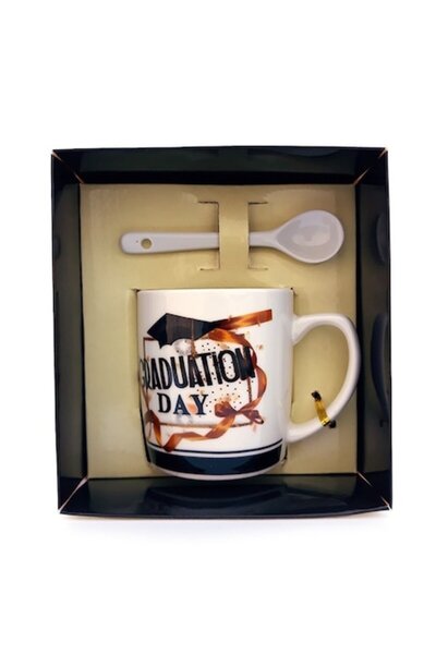 OEM Cană ceramică cu linguriță în cutie, dedicație absolvent, 200ml, Model3