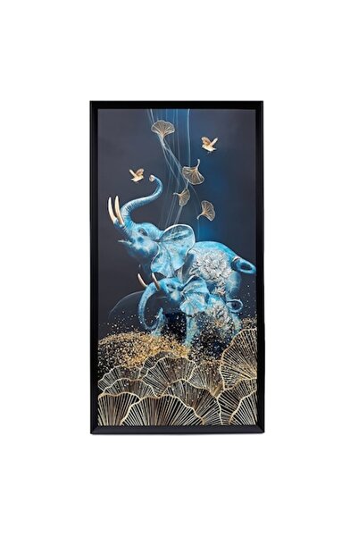 OEM Tablou cu ramă de plastic și aplicații de pietre colorate, 83x43cm, M1