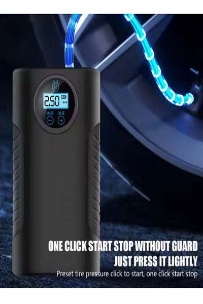fun zone DUNISO Portable air compressor, handheld electric wireless tire inflation pump, intelligent digital