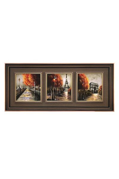 OEM Picture Frame, Plastic Frame, 3 Images, 89x39cm, Tourist Attractions