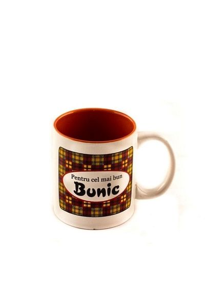 OEM Cana din ceramica inscriptionata 'Pentru cel mai bun Bunic', 200 ml