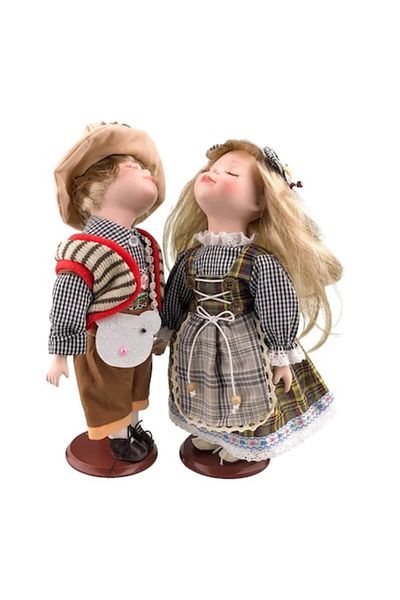 OEM Set 2 decorative figurines, love at first sight, 21x31 cm, multicolor, ceramic, M4