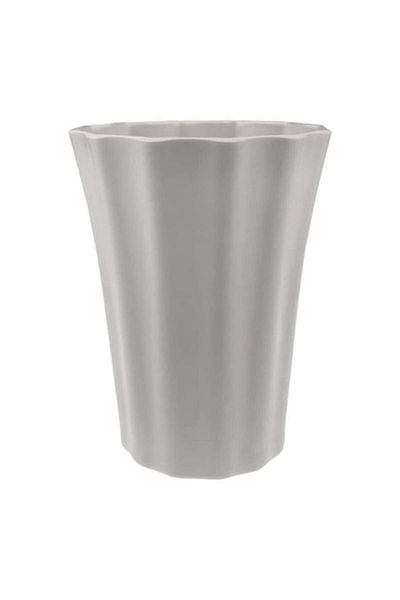 OEM Vază din plastic cu striații 14x18 cm gri