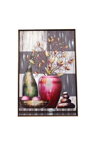 OEM Tablou, Rama Plastic, 62x92cm, Multicolor, Frunze Aplicate pe Panza