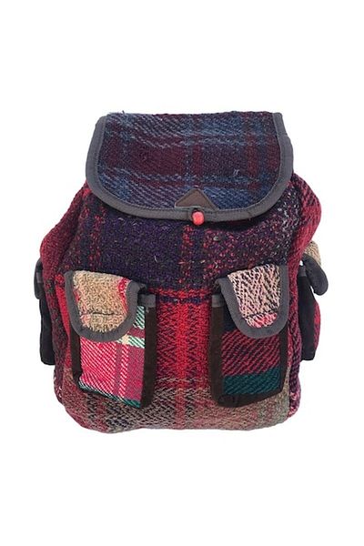 OEM Textile backpack with drawstring and four small pockets, 30x36 cm