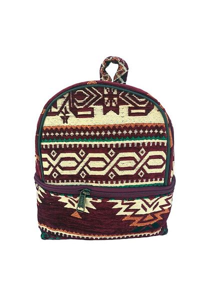 OEM Textile Backpack with Traditional Pattern and Large Front Pocket, M2, 23x27 cm