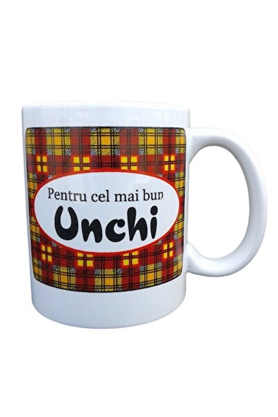 OEM Cană ceramică cu dedicație „Cel mai bun unchi”, 200 ml