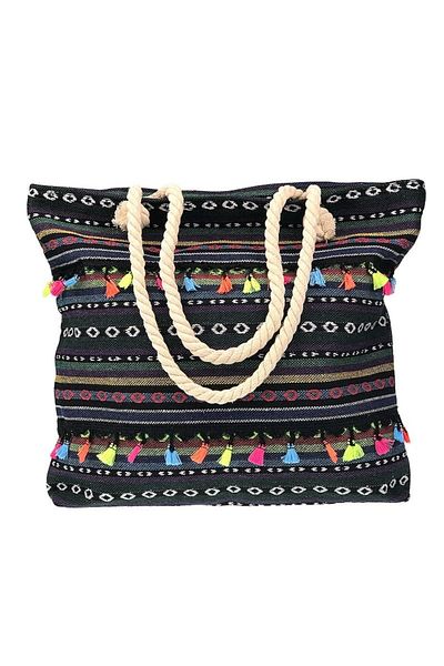 OEM Women's Bag, Polyester, Rope Handles, Traditional, 40x40cm, Multicolor