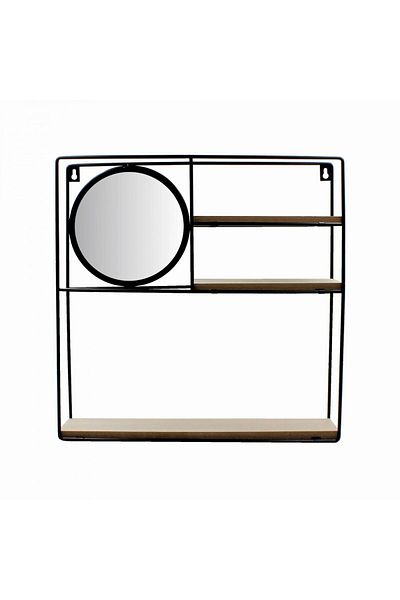 H&S collection Raft de perete cu oglindă 40x40x10 cm