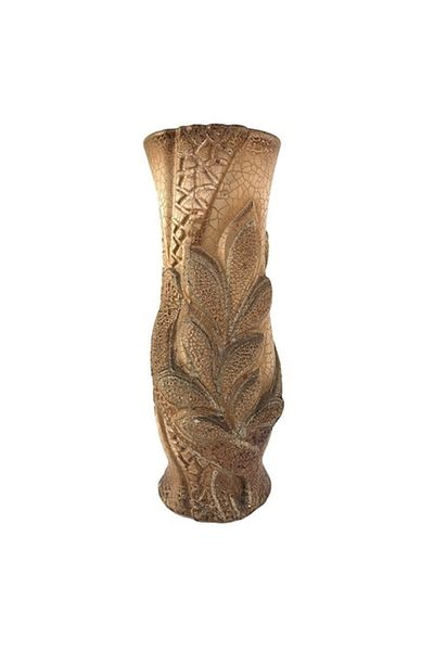 OEM Vază ceramică cu romburi și fundă din frânghie, M4, 11X30 cm
