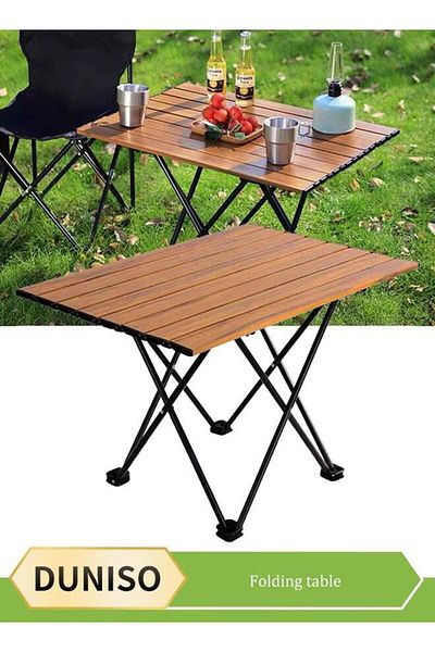 fun zone Outdoor Camping Folding Table, Dimensions 68×41×47 cm, lightweight with carbon steel table top & c
