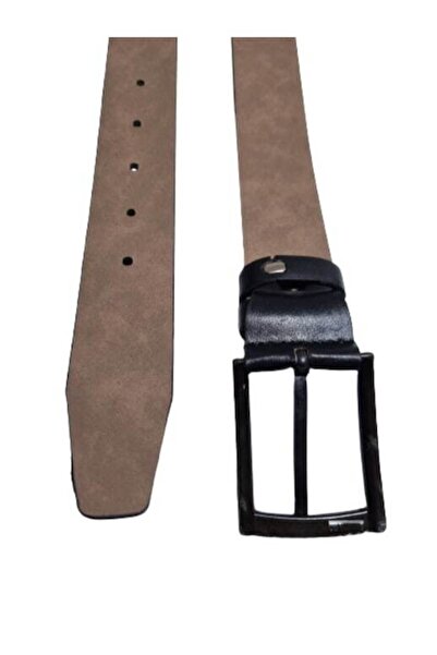 OEM Men's Belt, Ecological Leather, Black Dotted Pattern, Width 3.5 cm, Length 110 cm