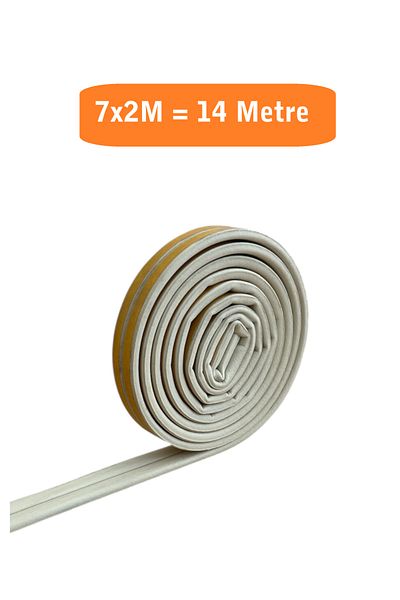 HOMDEP Door Window Wick Adhesive (White) Door Window Tape Tapes 7X2 Meters = 14 Meters