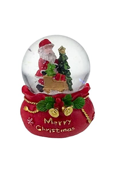 OEM Γυάλινη σφαίρα σε βάση ρητίνης με νερό και κουδούνια, 7x10 εκ.