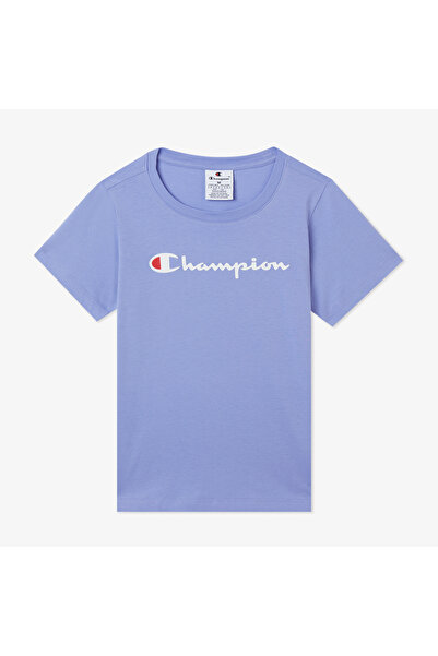 Champion Crewneck SS Çocuk Mor T-Shirt