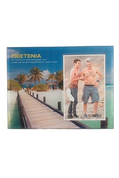 OEM Rama Foto, Sticla, Mesaje despre Prietenie, 10x15cm, Multicolor, M2