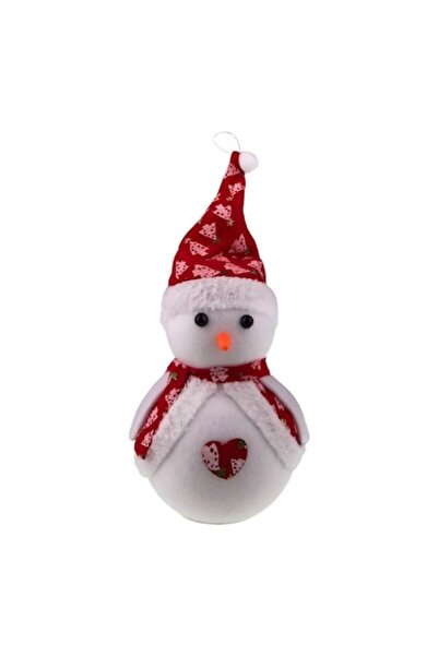 OEM Decorațiune om de zăpadă cu căciulă și eșarfă - 15x35 cm