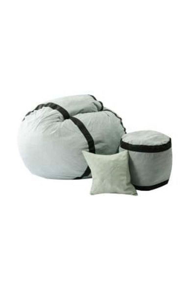 Pufrelax Matusalem Armchair Set with Ottoman (footrest) and Cushion, Textile Material - Light Mint