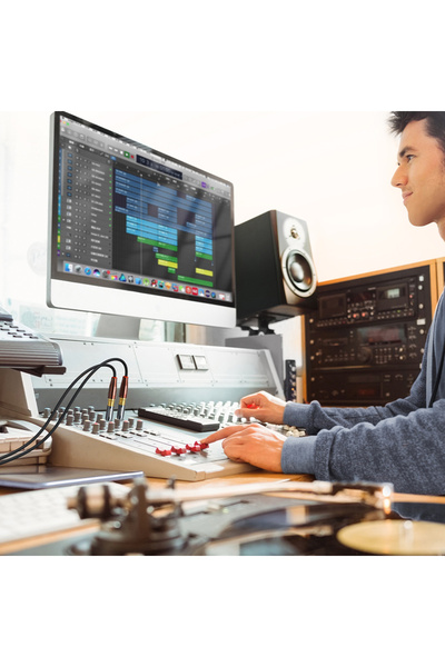 Ugreen Przejściówka wtyczka adapter jack 6.35 mm męski na RCA żeński złoty