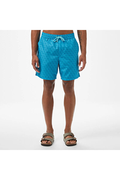 Guess Man Blue Swimtrunk Medium Embossed Logo
