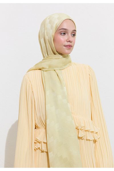 Freshscarfs Nori Silky Jacquard Shawl Sage