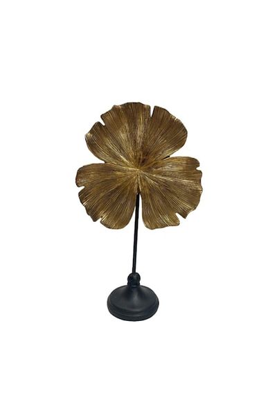 OEM Golden Resin Clover Figurine, 22x19x8.5 cm