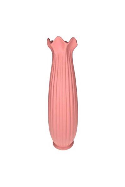 OEM Vază ceramică cu dungi și gură ondulată, M4, 17X60 cm